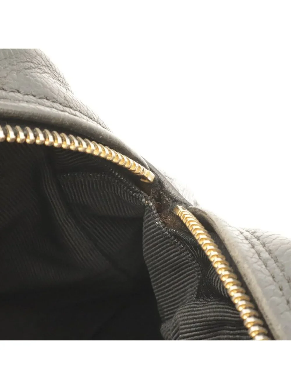 Chanel Triple CC Logo Tote Chain Shoulder Bag Caviar Leather Black Gold